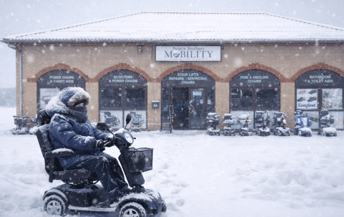 Advice for Mobility Scooter use in the winter from Pearce Healthcare & Mobility